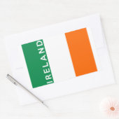 アイルランド国旗の記号名文字 長方形シール (封筒)