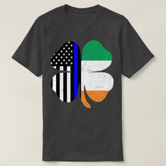アイルランド国旗の警官St patricks day Tシャツ (デザイン正面)