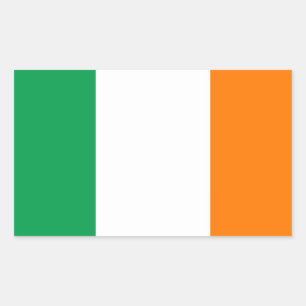 アイルランド国旗の長方形光沢シール 長方形シール