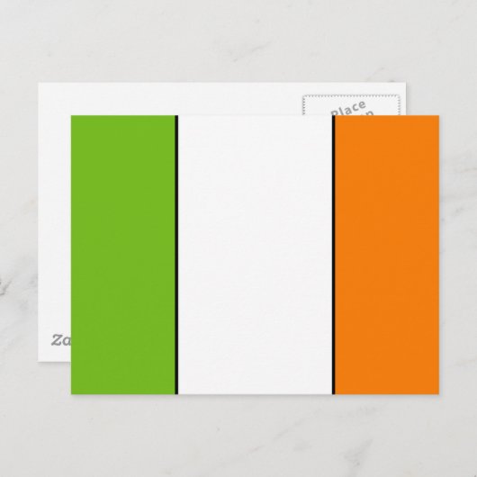 アイルランド国旗のTシャツとギフト ポストカード (正面/裏面)