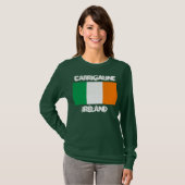 アイルランド国旗を持つアイルランドのカリガリン Tシャツ (正面フル)