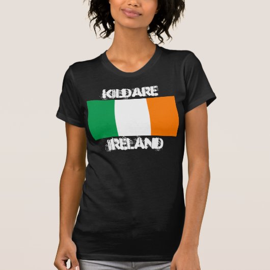 アイルランド国旗を持つアイルランド、キルデア Tシャツ (正面)