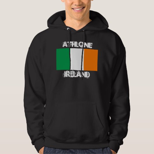 アイルランド国旗を持つアローン パーカ (正面)