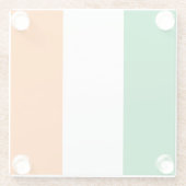 アイルランド国旗を持つガラスコアスター ガラスコースター (裏面)