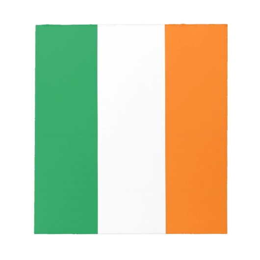 アイルランド国旗を持つメモ帳 ノートパッド (正面)