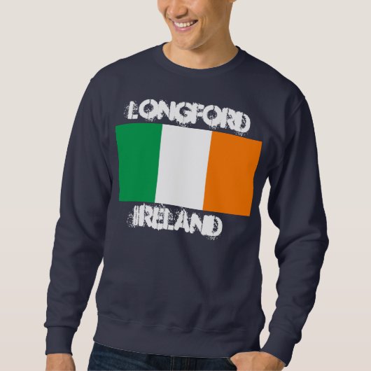 アイルランド国旗を持つロングフォード スウェットシャツ (正面)