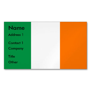 アイルランド国旗を持つ名刺マグネット マグネット名刺