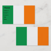 アイルランド国旗を持つ名刺 名刺 (正面/裏面)