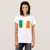 アイルランド国旗を持つ女性Tシャツ Tシャツ (正面フル)