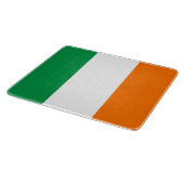 アイルランド国旗を持つ小さなガラス板 カッティングボード (角)
