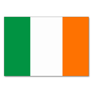 アイルランド国旗を持つ愛国的なテーブルカード テーブルナンバー