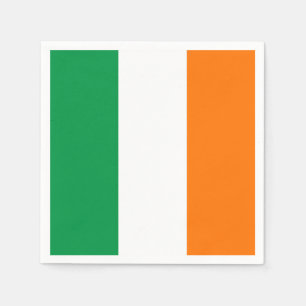 アイルランド国旗を持つ愛国的な紙ナプキン スタンダードカクテルナプキン
