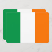 アイルランド国旗を持つ愛国的招待状 招待状 (正面/裏面)