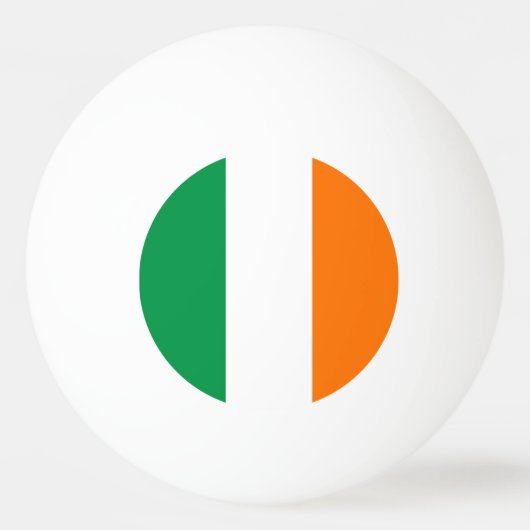 アイルランド国旗を掲げたピンポンの特別球団 卓球ボール (裏面)