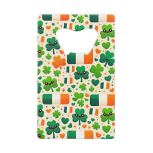 アイルランド国旗アイリッシュシャムロックケルトSt patricks day クレジットカード栓抜き