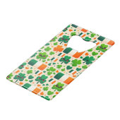 アイルランド国旗アイリッシュシャムロックケルトSt patricks day クレジットカード栓抜き (正面アングル)