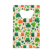 アイルランド国旗アイリッシュシャムロックケルトSt patricks day クレジットカード栓抜き (裏面)