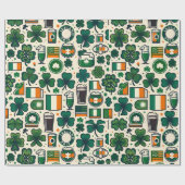 アイルランド国旗アイリッシュシャムロックケルトSt patricks day ラッピングペーパー (フラット)