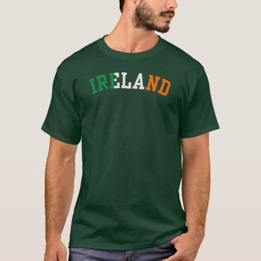 アイルランド国旗アイルランドプライドSt patricks dayグリーン Tシャツ (正面)