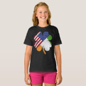 アイルランド国旗アイルランド国旗の女の子 Tシャツ (正面フル)