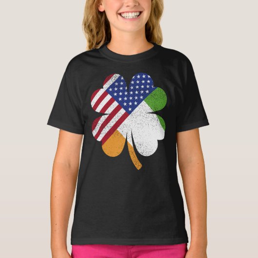 アイルランド国旗アイルランド国旗の女の子 Tシャツ (正面)