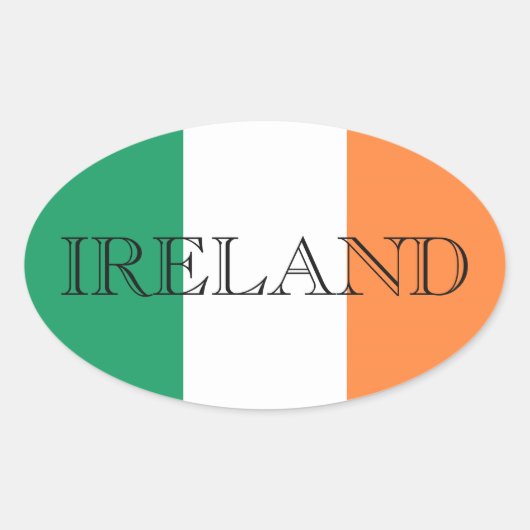 アイルランド国旗アイルランド国旗stkcn 楕円形シール (正面)