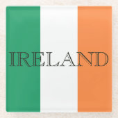 アイルランド国旗アイルランド ガラスコースター (正面)