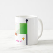 アイルランド国旗オンポールマグカップ コーヒーマグカップ (正面右)