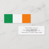 アイルランド国旗カスタムのミニ名刺テンプレート スキニー名刺 (正面/裏面)