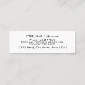 アイルランド国旗カスタムのミニ名刺テンプレート スキニー名刺 (裏面)