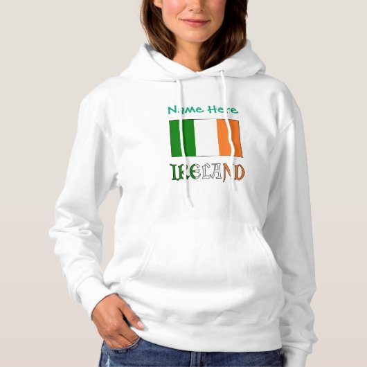 アイルランド国旗グリーンカスタマイズ パーカ (正面)
