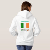 アイルランド国旗グリーンカスタマイズ パーカ (裏面フル)