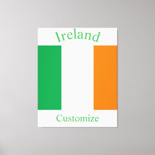 アイルランド国旗サンダーの入り江 キャンバスプリント (正面)