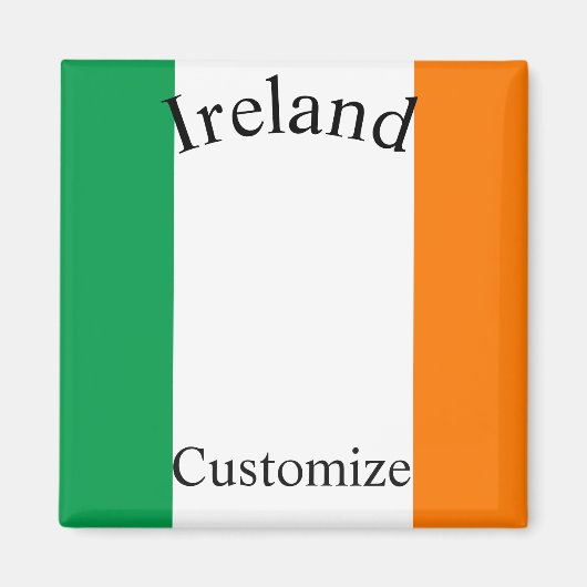 アイルランド国旗サンダーの入り江 マグネット (正面)