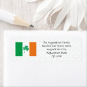 アイルランド国旗シャムロックカスタム差出人住所 ラベル (インサイチュ)