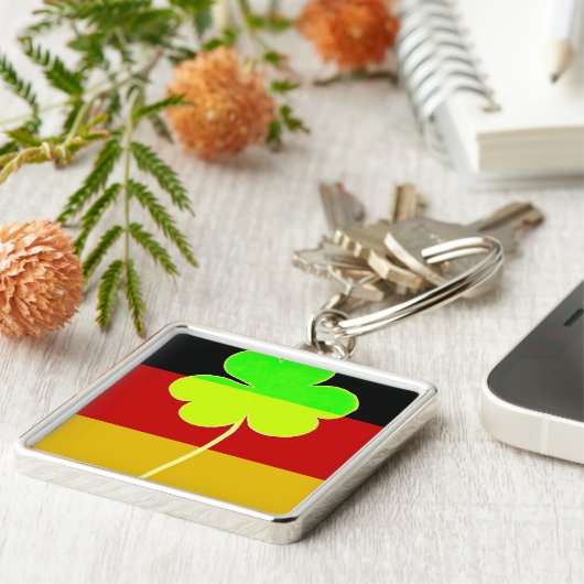 アイルランド国旗シャムロッククローバーセントパトリックおもしろい キーホルダー (側面)