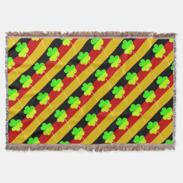 アイルランド国旗シャムロッククローバーセントパトリックおもしろい スローブランケット