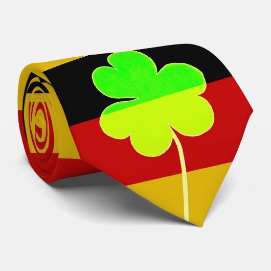 アイルランド国旗シャムロッククローバーセントパトリックおもしろい ネクタイ (ロール)