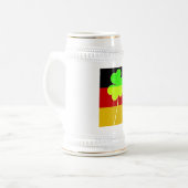 アイルランド国旗シャムロッククローバーセントパトリックおもしろい ビールジョッキ (正面左)