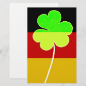 アイルランド国旗シャムロッククローバーセントパトリックおもしろい 便箋 (正面/裏面)