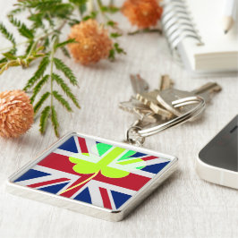 アイルランド国旗シャムロッククローバーセントパトリックUK キーホルダー
