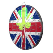 アイルランド国旗シャムロッククローバーセントパトリックUK ダーツボード (正面右)