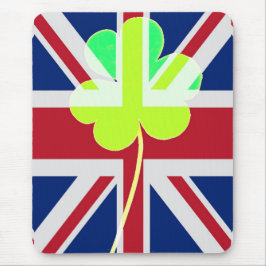 アイルランド国旗シャムロッククローバーセントパトリックUK マウスパッド