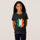 アイルランド国旗シャムロッククローバーst patricks day tシャツ (正面フル)