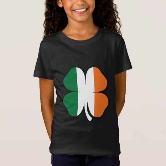 アイルランド国旗シャムロッククローバーst patricks day tシャツ (正面)