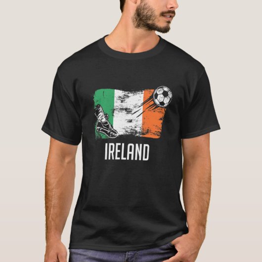 アイルランド国旗ジャージーIrelandサッカーチームアイルランド Tシャツ (正面)