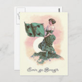 アイルランド国旗ハープ・シャムロック ポストカード (正面/裏面)