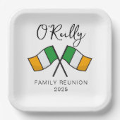 アイルランド国旗ファミリーリユニオン ペーパープレート (正面)