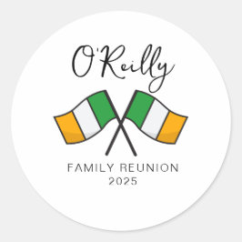 アイルランド国旗ファミリーリユニオン ラウンドシール