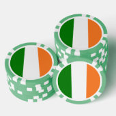 アイルランド国旗全面プリント ポーカーチップ (積み重ね)